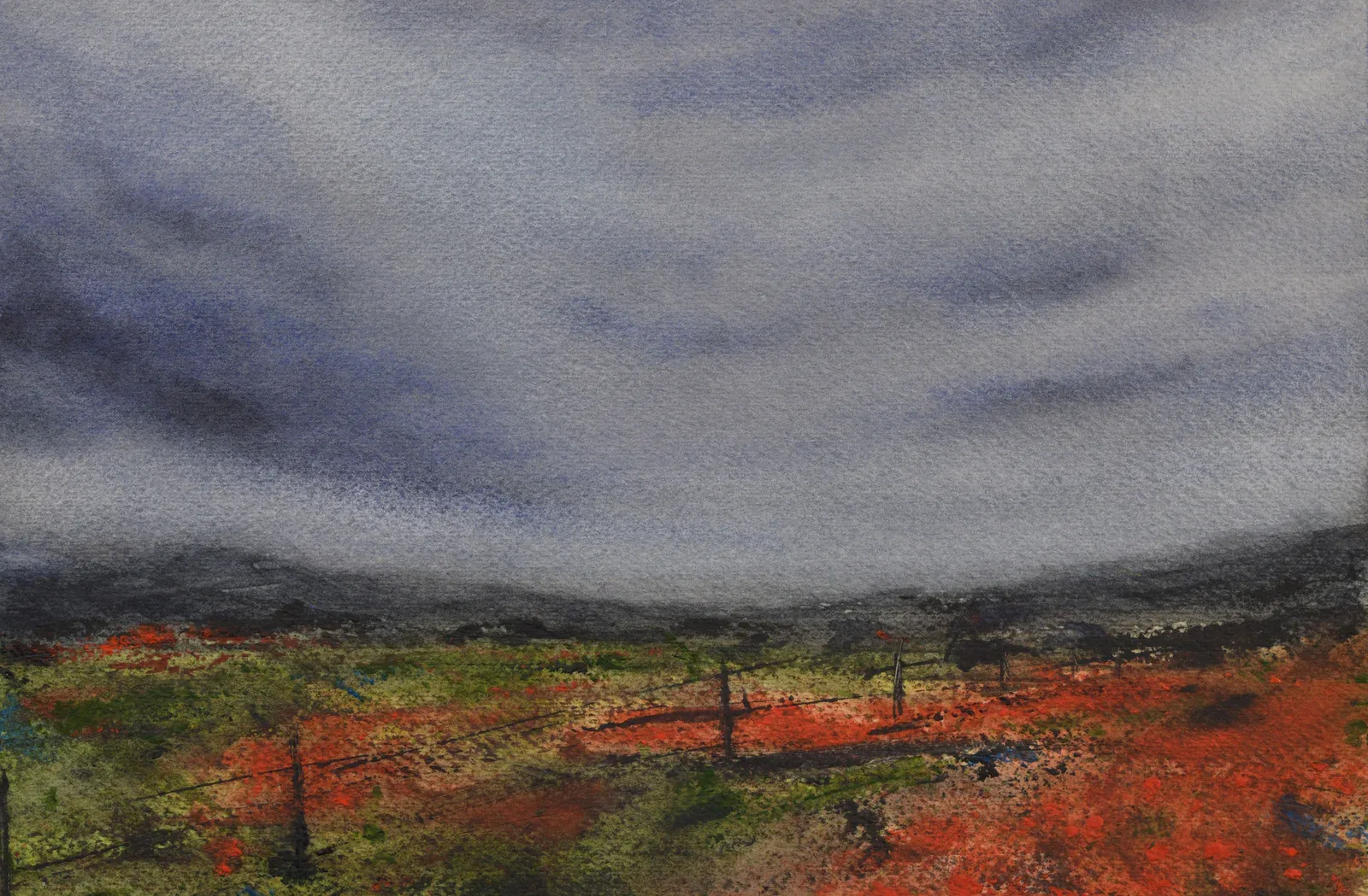 Poppies, a watercolor artwork by Philip Hossu.