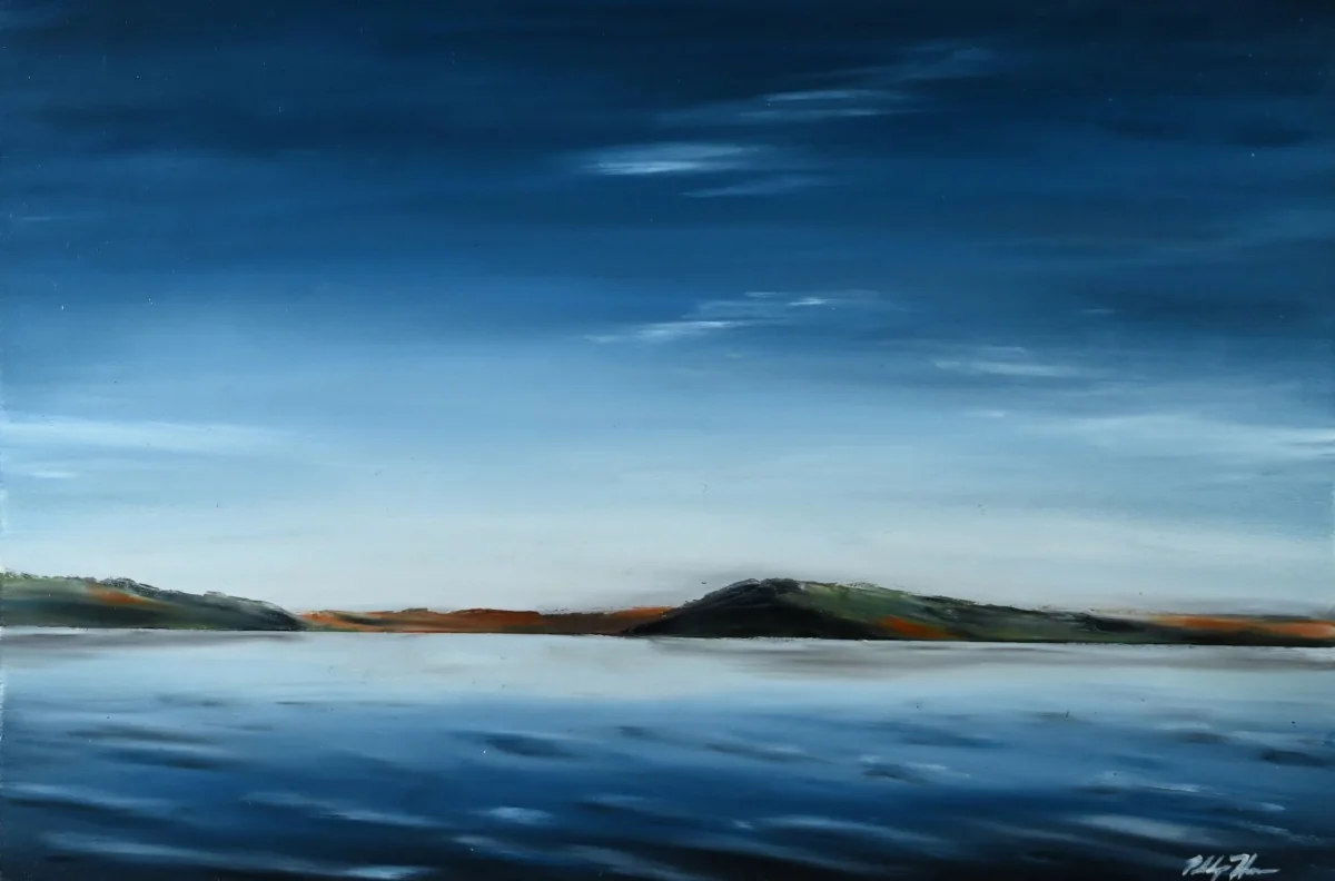 Stillness on Superior, an oil pastel artwork by Philip Hossu.
