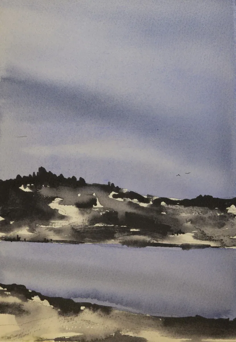 Untitled, a watercolor artwork by Philip Hossu.
